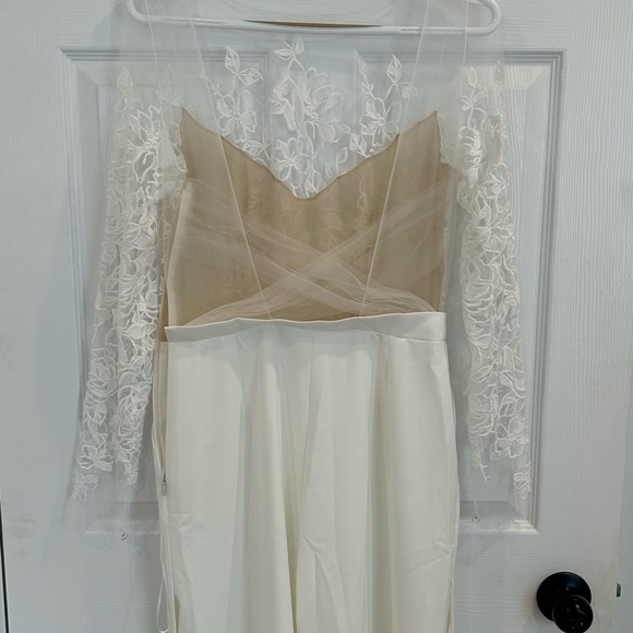 RIME ARODAKY Braham cropped embroidered tulle and crepe bridal jumpsuit - Picture 5 of 6